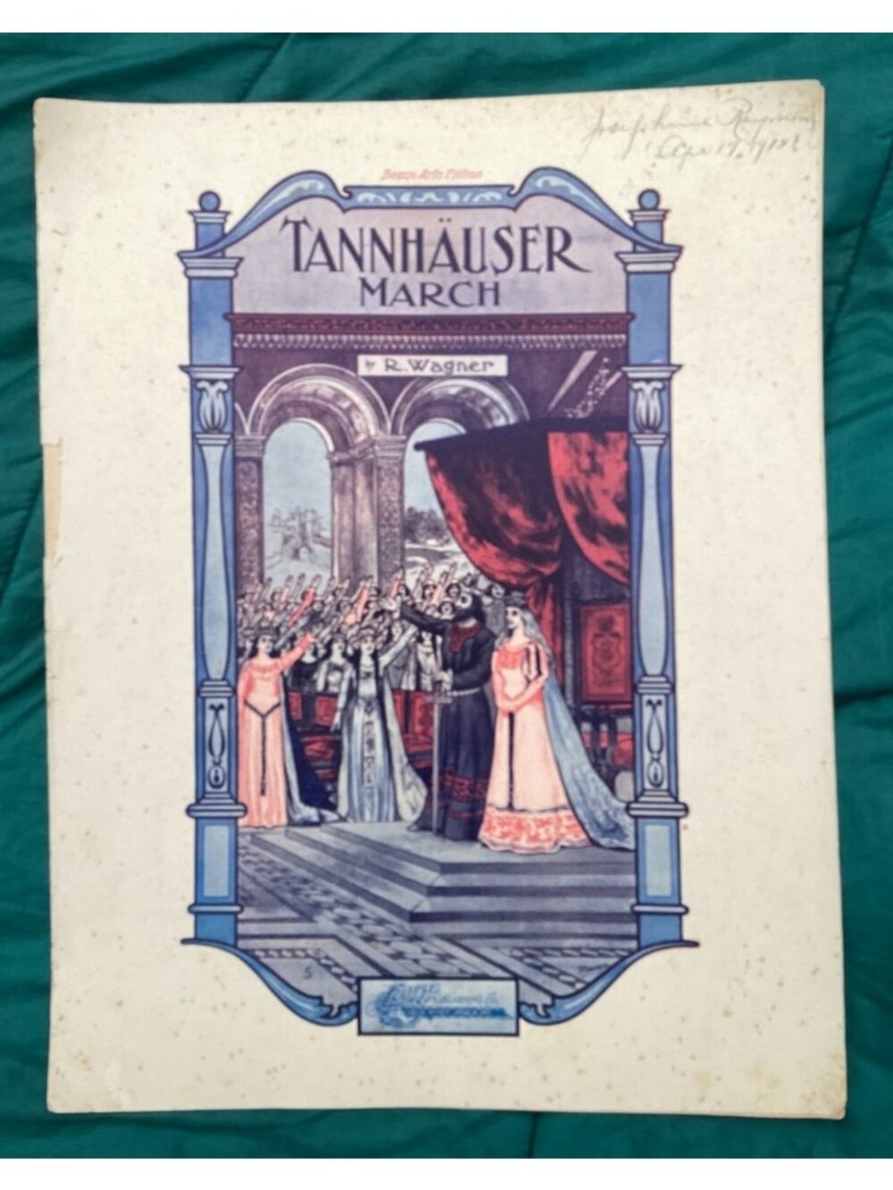 Tannhauser March Sheet Music Wagner c1910 Beaux Arts Edition Antique
